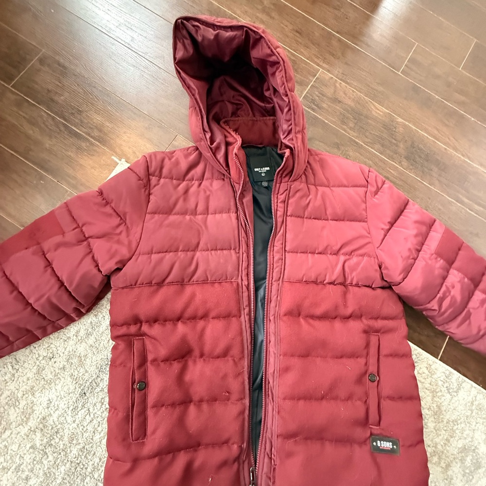 ONLY & SONS Burgundy Ski Jacket